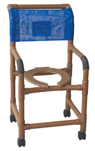 MJM 7026WT Shower Chair-Standard PVC Wood-Tone