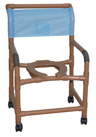MJM 7027WT Shower Chair Wide Deluxe PVC Wood-Tone