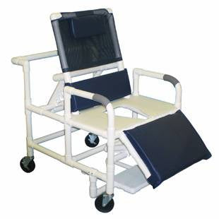 MJM 7029A Shower Chair Bariatric PVC Reclining with ELR
