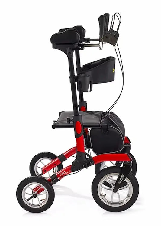 Comodita COM931A Tipo StandUp Advance all terrain forearm support walker side view on a white background