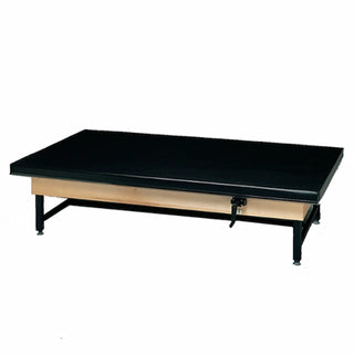Economy 4114T Hi-Lo Manual Crank Mat Table 3'x7'x2 Upholstered Top