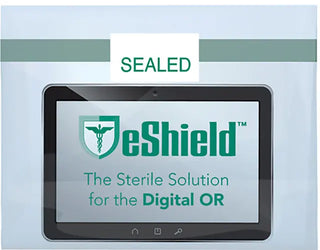 Heathrow Scientific EC2300 ESHIELD® Sterile Cover - Tablet Size on a light blue background
