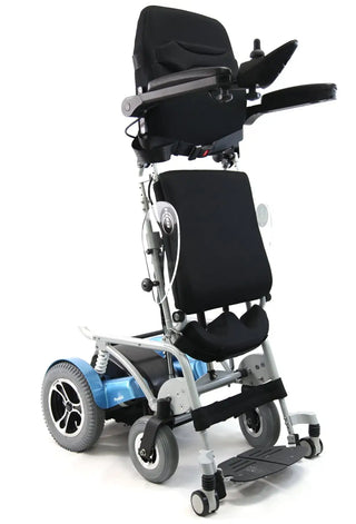 Karman XO-202 Full Power Stand Up Wheelchair 16"-18" Arctic Blue with Memory Foam