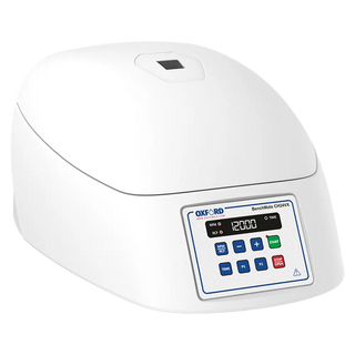 White Oxford BenchMate CH24VX Hematocrit Centrifuge with digital control panel on a white background