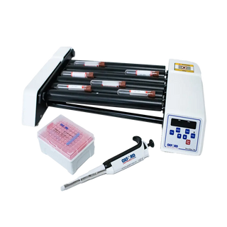 Oxford BenchMate TR6 Digital Tube Rollers with accessories on a white background