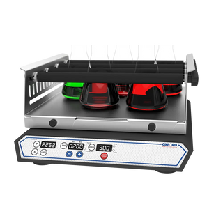 Oxford Benchmate OS10 & OS20 Orbital Shakers with digital display on a white background