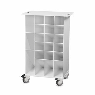 TrippNT 50741, TrippNT White Angled Pipette Cart with White Drawers