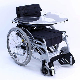 Karman XO-101 Manual Push-Power Assist Standing Wheelchair 16"-18" Arctic Silver