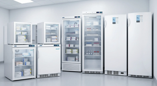 Summit EQTemp ACR medical refrigerators in a clean clinical cold storage room