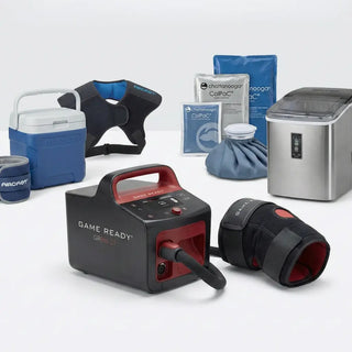 Cold therapy equipment including cold packs, compression wraps and ice therapy machines for clinics