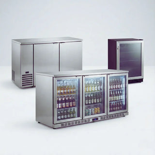 ommercial glass door beverage refrigerator and stainless steel back bar cooler for hospital cafeteria