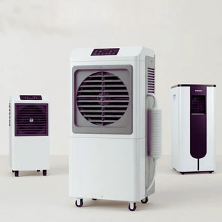Industrial portable spot cooler and server room air conditioner unit with exhaust duct for medical facilities