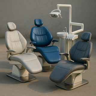 Dental operatory chair, digital imaging system, handpieces and restorative dental materials in modern clinic