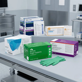 Sterile surgical gloves for operative procedures anatomical fit, standard cuff