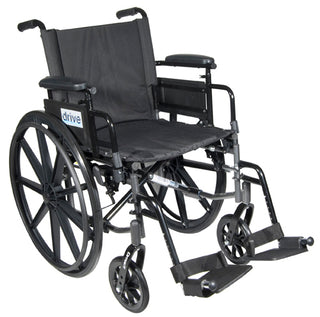 Drive Medical 10968C Cruiser X4 Lightweight Wheelchair 20" Adjustable Desk Arms