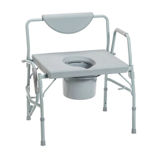 Drive DeVilbiss Healthcare 11135-1 Drop Arms Steel Frame Back Bar Commode Chair, 1000 lbs