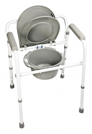 Lumex, 7103, Platinum Collection 3-in-1 Steel Commode Grey, Case of 4, 300 lbs