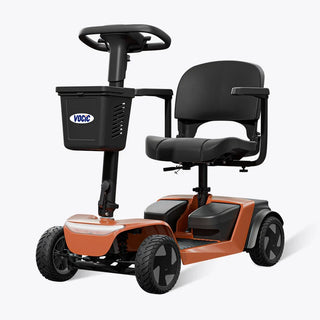 VOCIC D52 GlideTech Foldable Mobility Scooter, 300 lbs Weight Capacity, 15.2"-17.6" Seat Width
