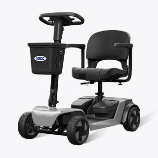 VOCIC D52 GlideTech Foldable Mobility Scooter, 300 lbs Weight Capacity, 15.2"-17.6" Seat Width