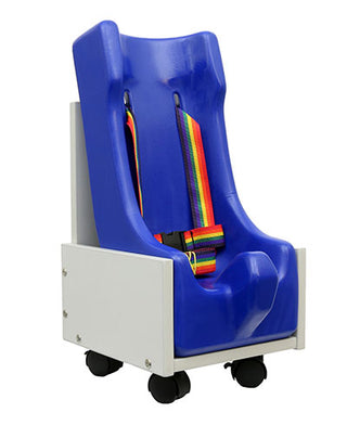 Skillbuilders 30-1170 2-Piece Mobile Floor Sitter with Wood Base Small