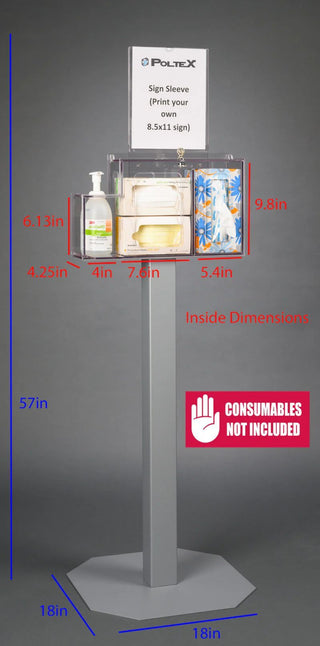 Poltex Locking Respiratory Hygiene Station S