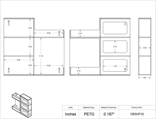 Poltex Glove Box Holder w/Shelf-3 box