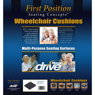 Drive Medical 8040-9 Gel-U-Seat Lite General Use 2 Inch Gel-Foam Wheelchair Cushion, 500 lbs