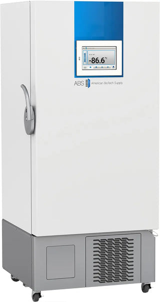 ABS ABT-HC-1786-TS 37.6" Templog Premier Ultra-Low Freezer with digital display showing temperature, branded 'ABS'.