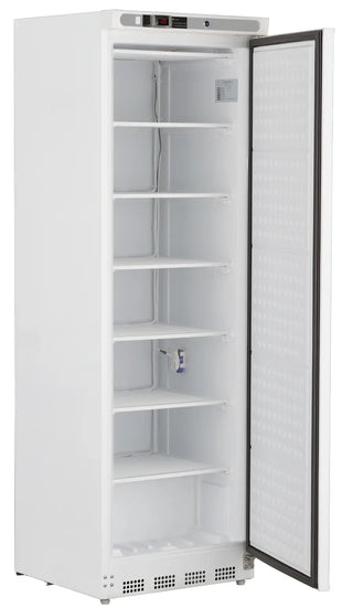 ABS ABT-HC-MFP-14 23.625″ Upright Laboratory Freezer with open door on a white background
