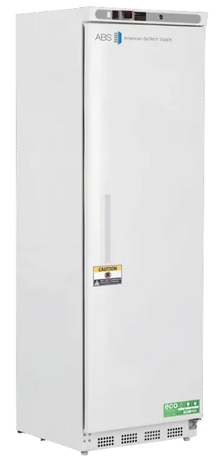 ABS ABT-HC-MFP-14 23.625″ Upright Laboratory Freezer with a visible brand logo on a white background