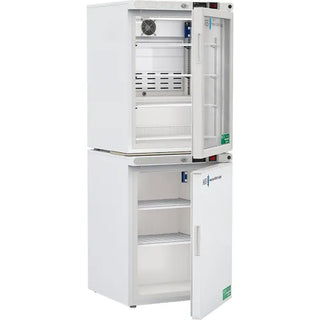 ABS ABT-HC-RFC1020G 23.75" Upright Refrigerator/Freezer with open door on a white background