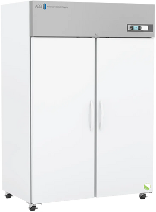 ABS ABT-HC-SPL-49 54" Upright Laboratory Refrigerator with two doors on a white background