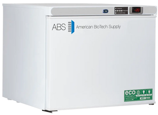 ABS ABT-HC-UCFS-0120-LH 23.75" Premier Countertop Freezer with ABS American Biotech Supply branding on a white background