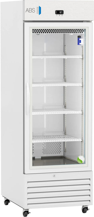 ABS ABT-VS-LS-23 26.875" Upright Laboratory Refrigerator with glass door on a white background