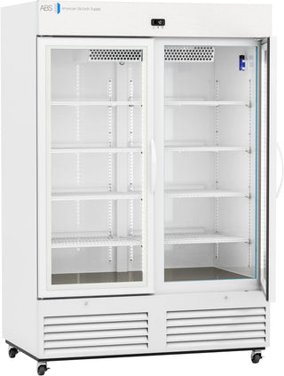 ABS ABT-VS-LS-49  54″ Upright Laboratory Refrigerator with glass doors on a white background