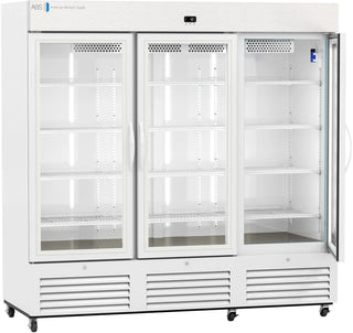 ABS ABT-VS-LS-72 81" Upright Laboratory Refrigerator with glass doors on a white background