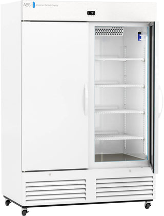 ABS ABT-VS-SLS-49 54" Upright Laboratory Refrigerator with glass door on a white background