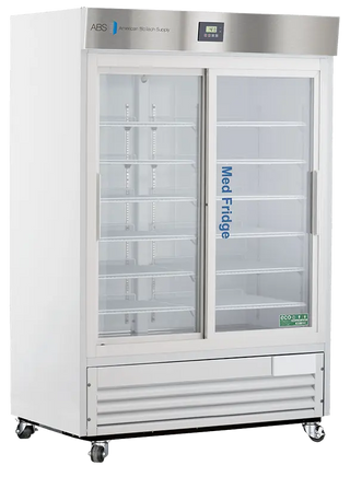 ABS PH-ABT-HC-47G 54.125" Upright Pharmacy Refrigerator with glass doors on a white background