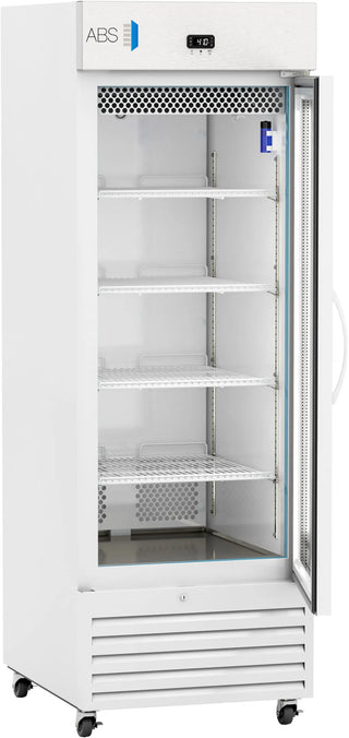 ABS PH-ABT-VS-S23G 26.875" Upright Pharmacy Refrigerator with glass door on a white background