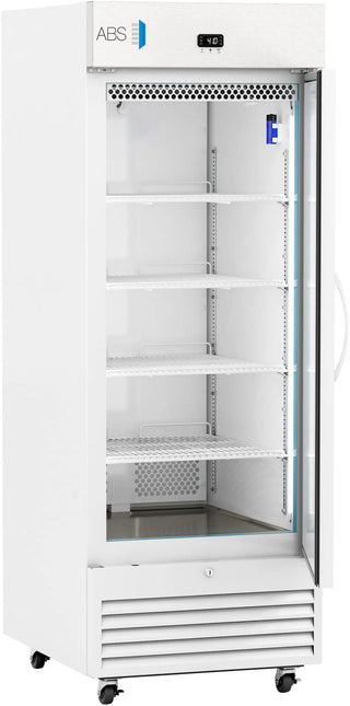 ABS PH-ABT-VS-S26S 28.5" Upright Pharmacy Refrigerator with glass door on a white background