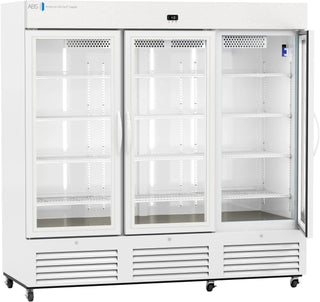 ABS PH-ABT-VS-S72G 81" Upright Pharmacy Refrigerator with glass doors on a white background