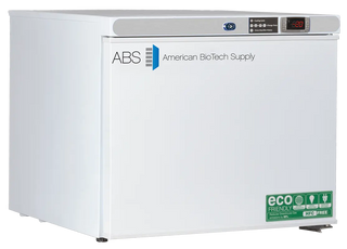 ABS Premier Countertop Freezer ABT-HC-UCFS-0120 with ABS American BioTech Supply branding on a white background