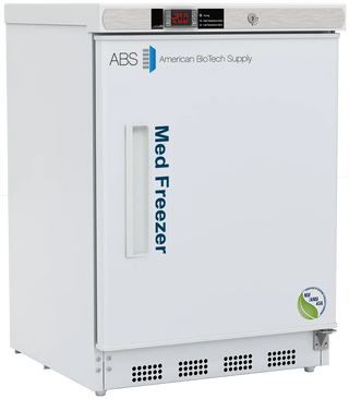 ABS Undercounter Freezer PH-ABT-NSF-UCBI-0420 with American BioTech Supply branding on a white background