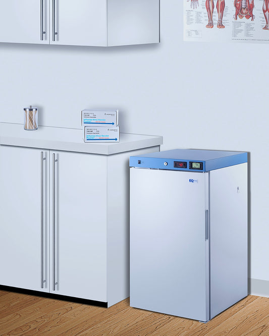 Summit ACR31W medical refrigerator open door interior shelves view