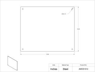 Poltex AMOS Plate-10X12in, Silver