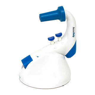 White and blue Oxford AccuHelp Pipette Controllers  on a white background