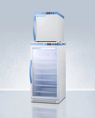 Accucold ARG8PV-AFZ1PVSTACK 24" Wide Performance Series All-Refrigerator/Freezer Combination on a light gray background