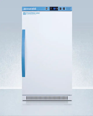 Accucold branded Accucold ARS32PVBIADA 2.83 Cu.Ft. Vaccine Refrigerator, 2°C to 8ºC on a light gray background