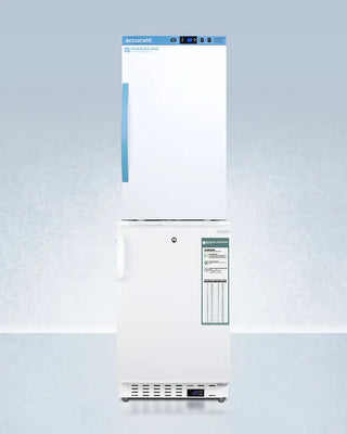 Accucold ARS3PV-ADA305AFSTACK 20" Wide Vaccine Refrigerator/Freezer Combination with digital display on a white background