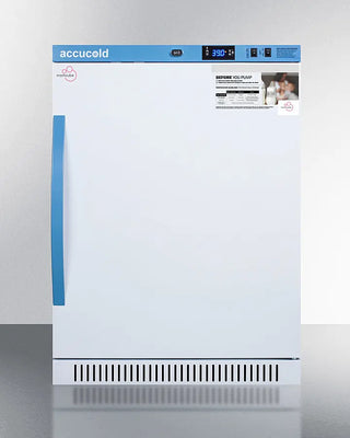 Accucold Accucold MLRS6MC 6 Cu.Ft. MOMCUBE® Breast Milk Refrigerator with digital display on a white background